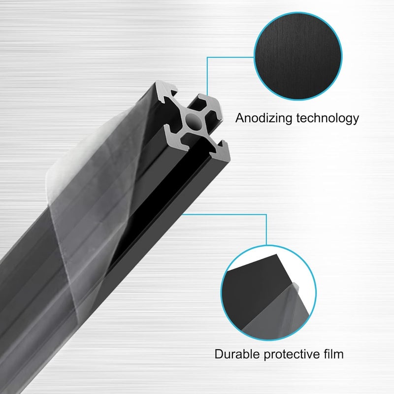Tenee 10PCS 48inch T Slot 2020 Aluminum Extrusion Profile (1220mm), European Standard Aluminum Linear Rail–Easy to Use for 3D Printer, CNC DIY, Workbenches, Brackets, Furniture and More - Image 5